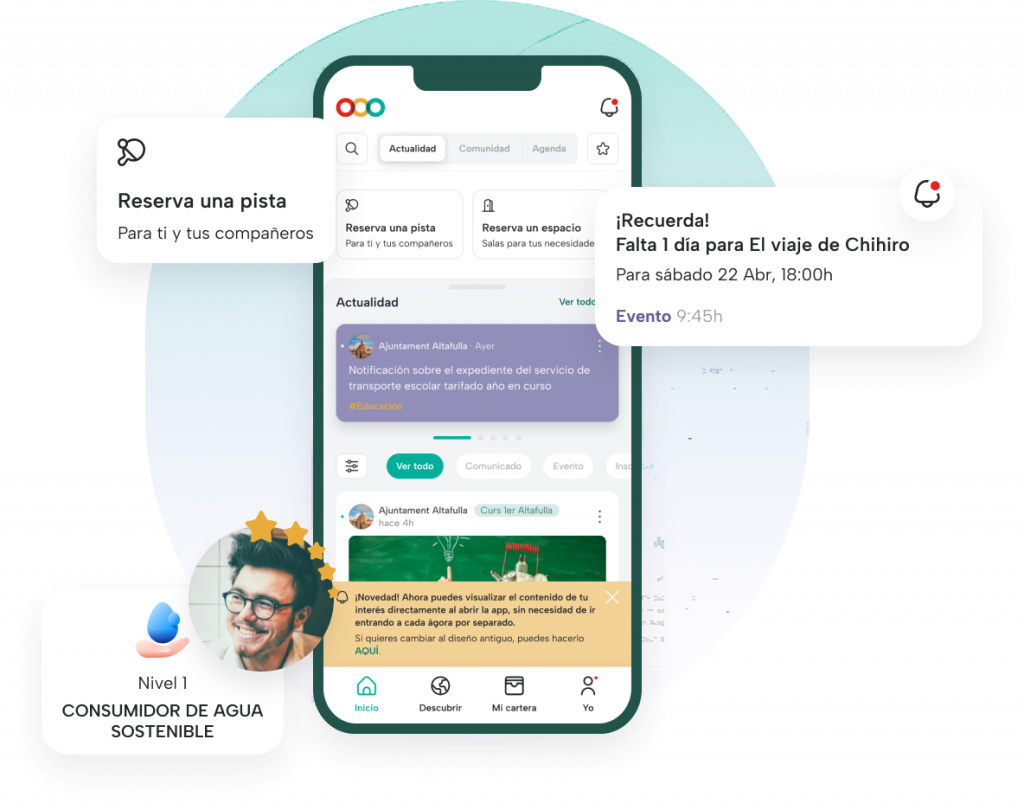 Vista de la app de eAgora
