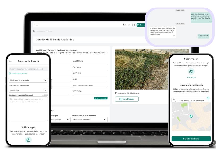 Gestión de Incidencias y Chat Bidireccional para Consultas​